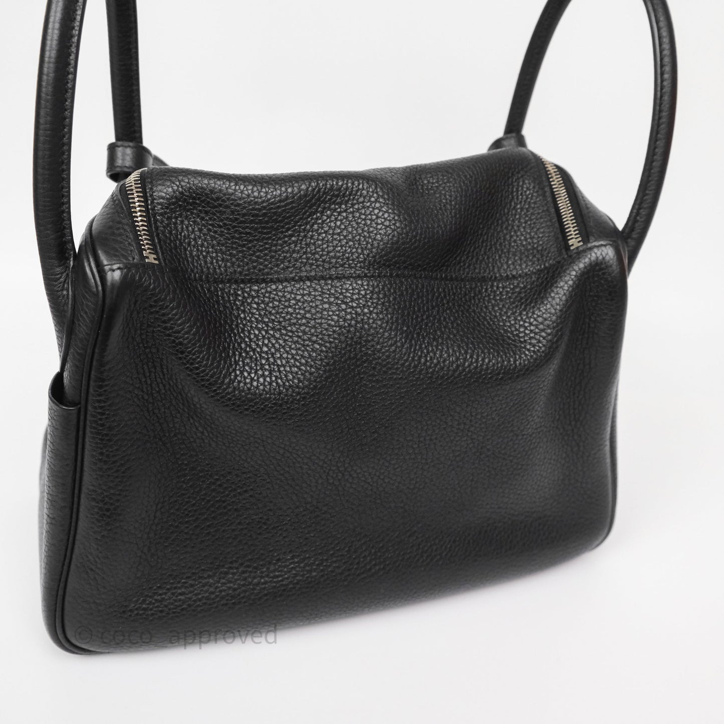 Hermès Lindy 30 Black Clemence Palladium Hardware