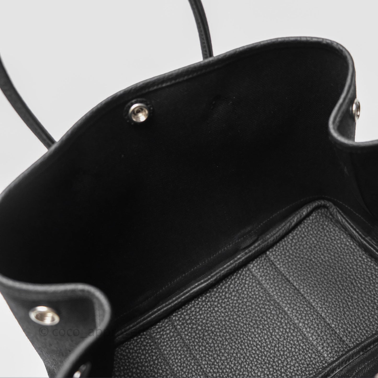 Hermès Garden Party 30 Canvas Noir 89 Black