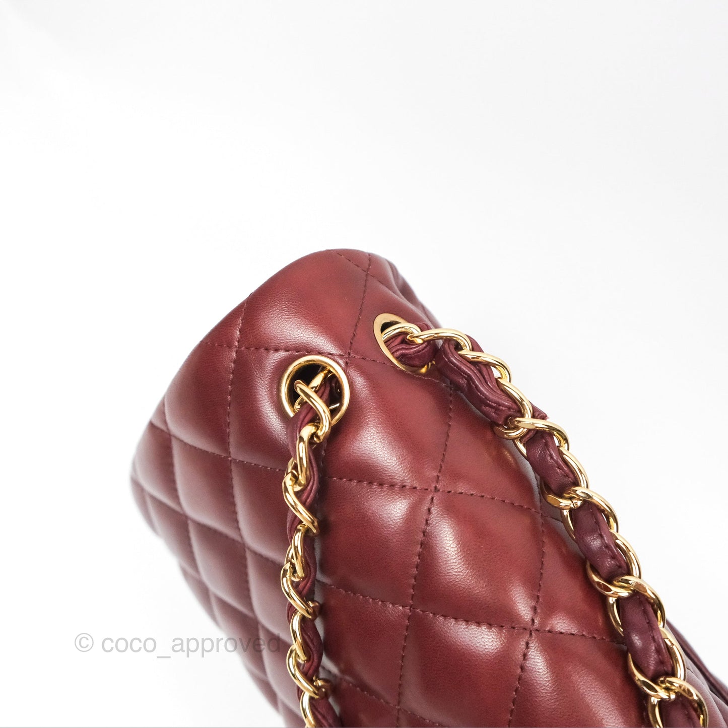 Chanel Jumbo Double Flap Burgundy Lambskin Gold Hardware