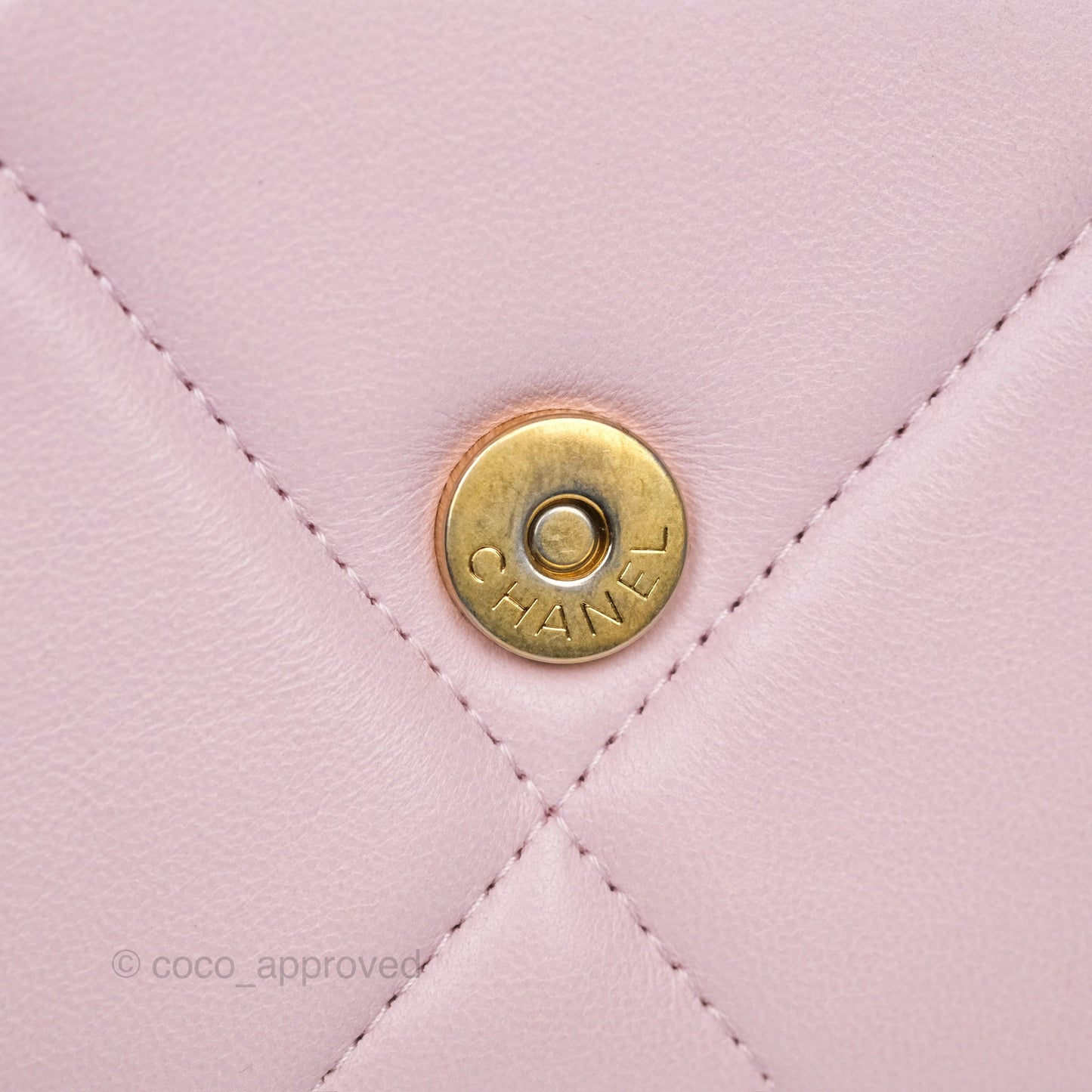 Chanel 19 Wallet on Chain WOC Light Pink Lambskin Mixed Hardware