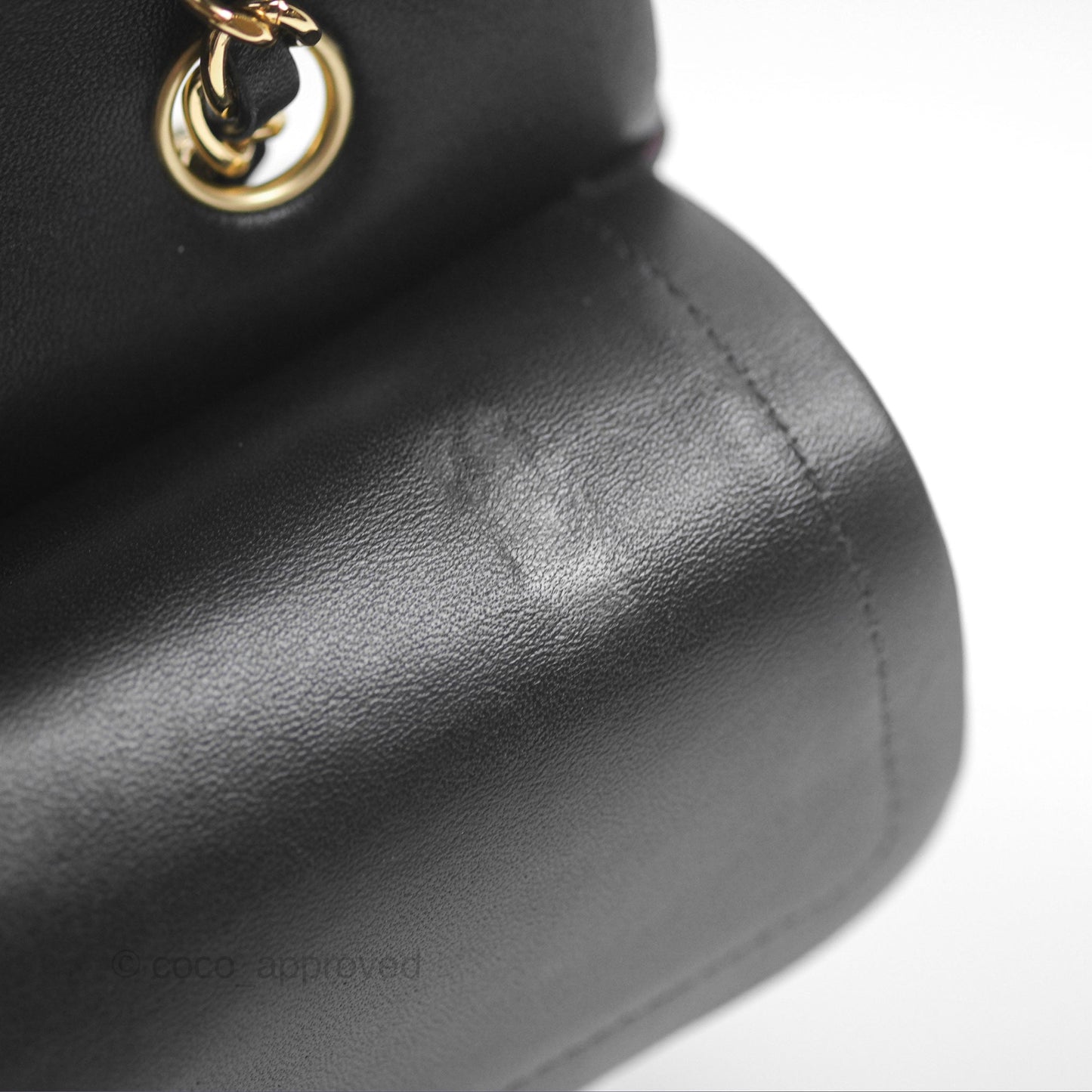 Chanel Small Classic Flap Quilted Black Lambskin Gold Hardware