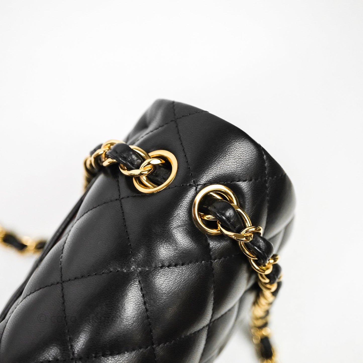 Chanel Jumbo Double Flap Quilted Black Lambskin Gold Hardware⁣⁣