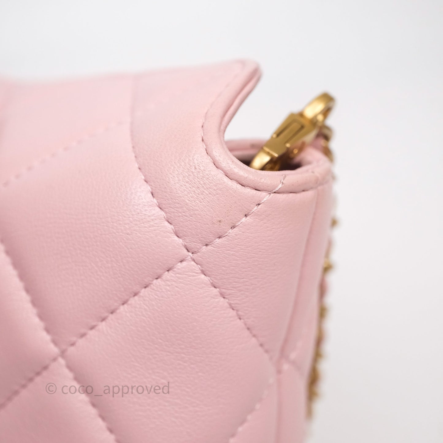 Chanel Quilted Hobo With CC Adjustable Chain Pink Lambskin Aged Gold Hardware