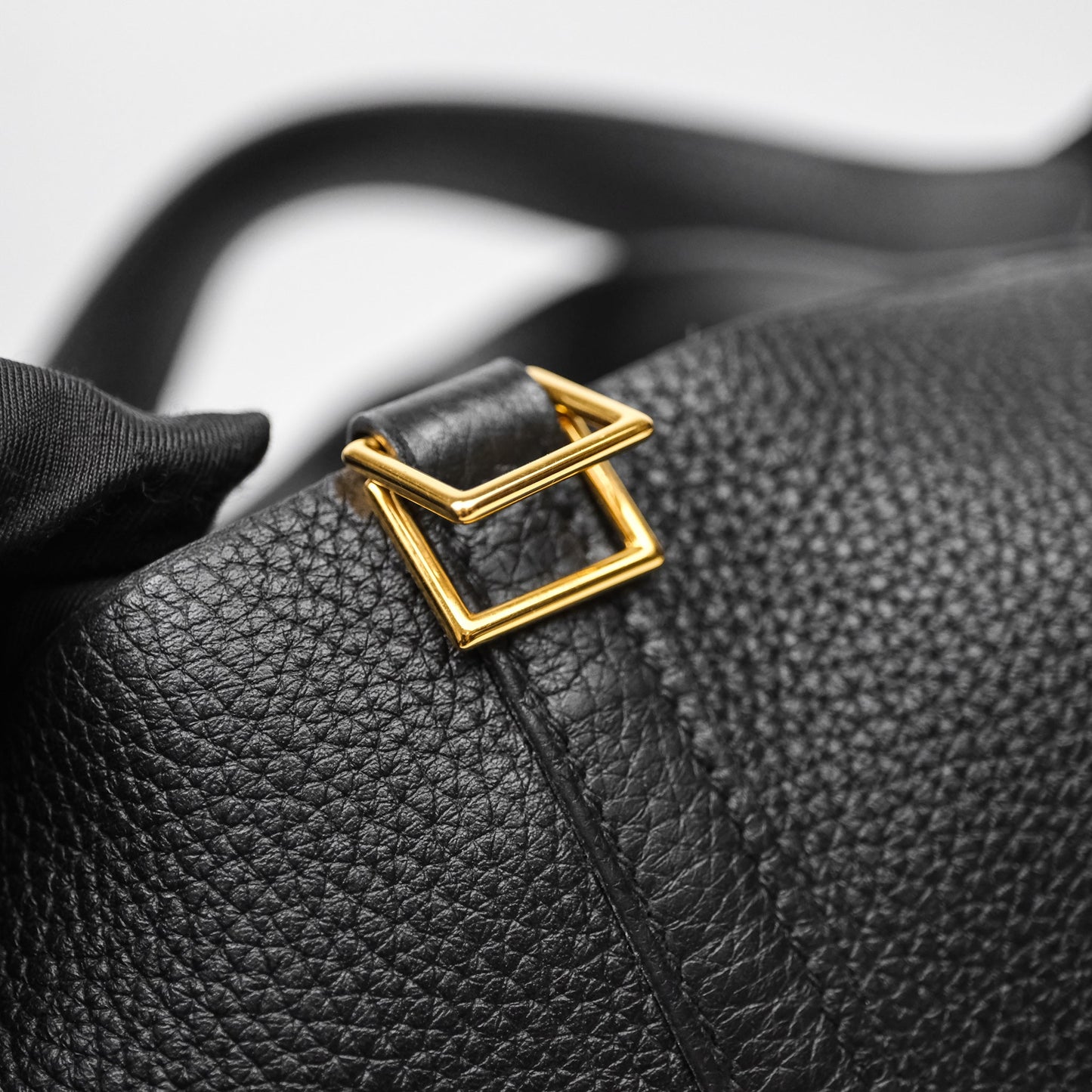 Hermès Picotin 22 Black Noir 89 Clemence Gold Hardware