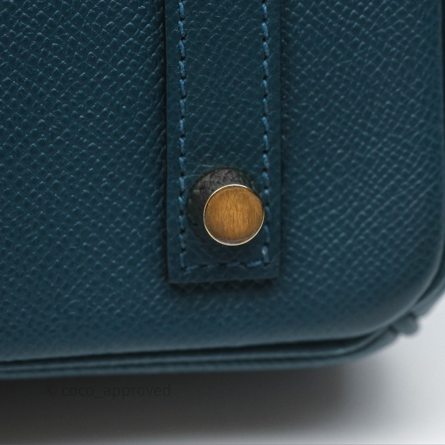 Hermès Birkin 30 Retourne Bleu de Prusse 7P Epsom Gold Hardware