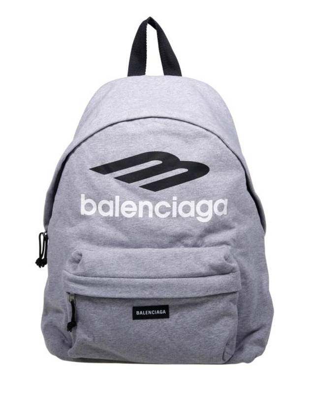 Luxury Balenciaga Explorer Logo Backpack Grey