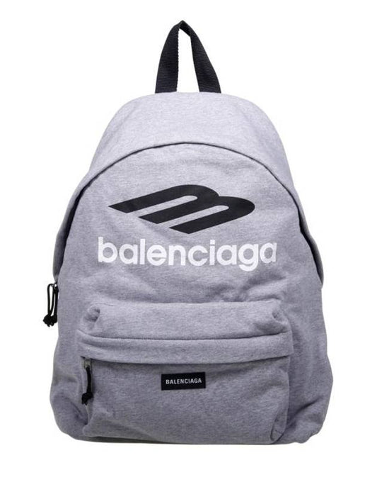 Luxury Balenciaga Explorer Logo Backpack Grey