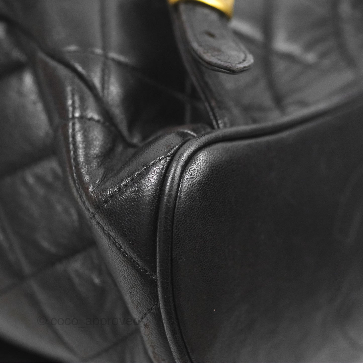 Chanel Vintage CC Duma Backpack Black Lambskin 24K Gold Hardware