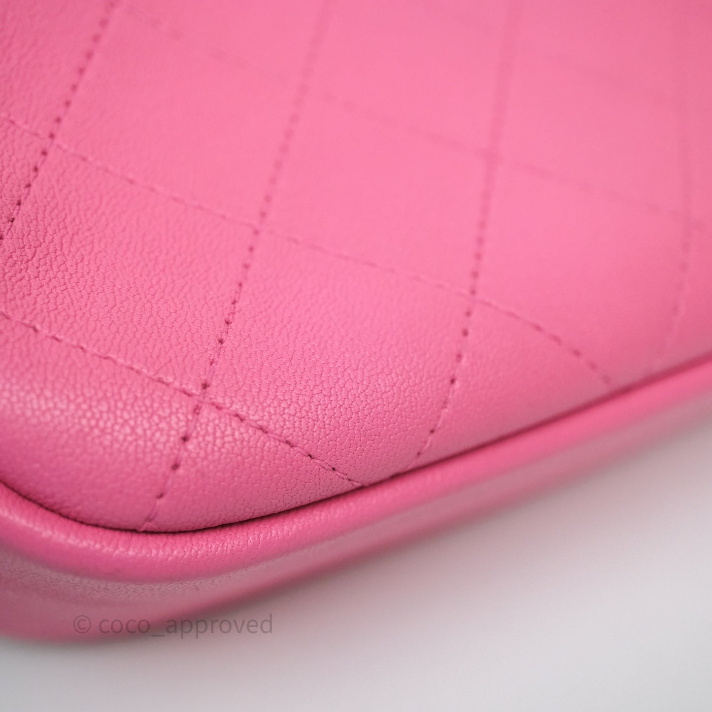 Chanel Camera Bag Pink Calfskin Aged Gold Hardware