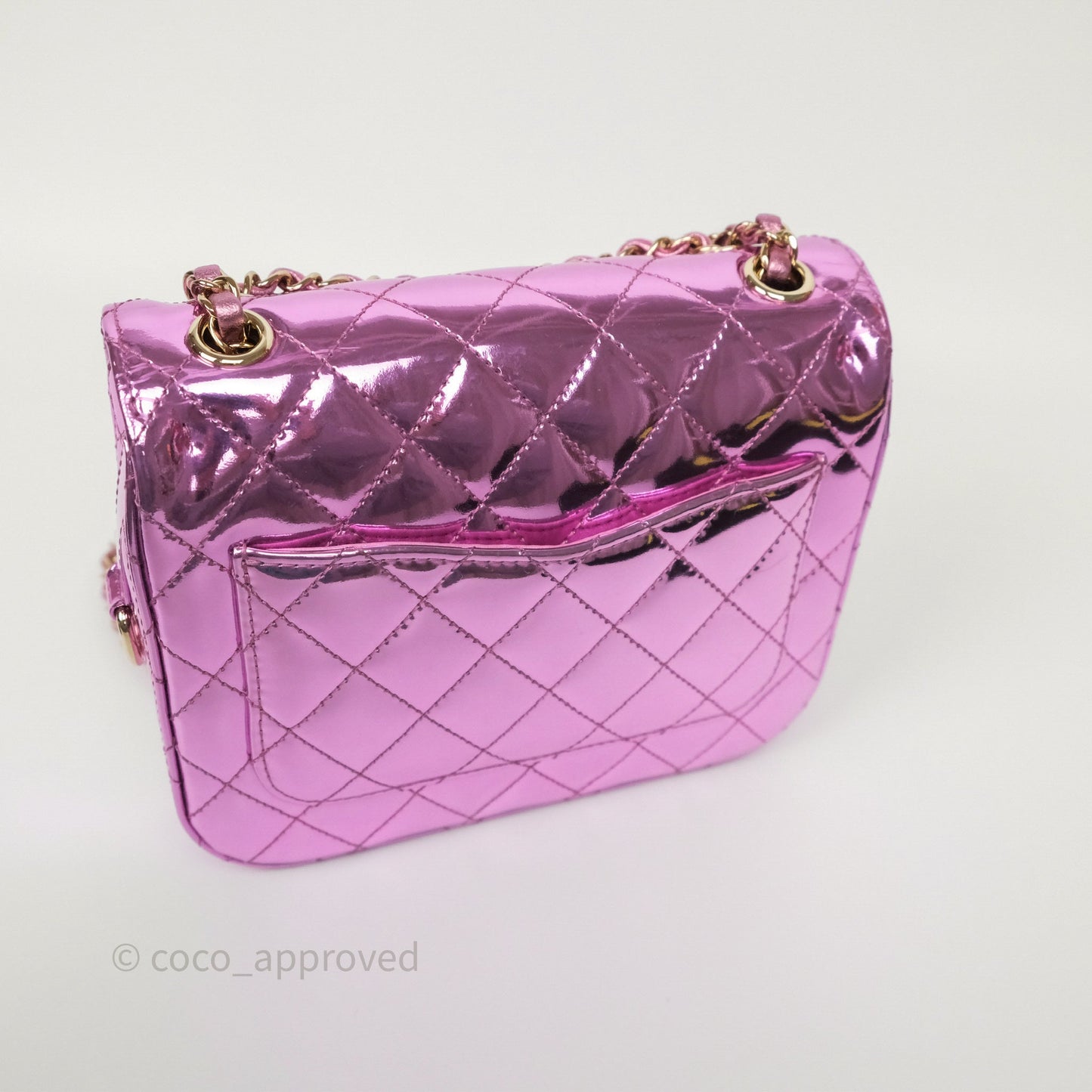 Chanel Hollywood Boulevard Flap with Star Coin Purse Lilac Pink Metallic Mirror Calfskin 24C