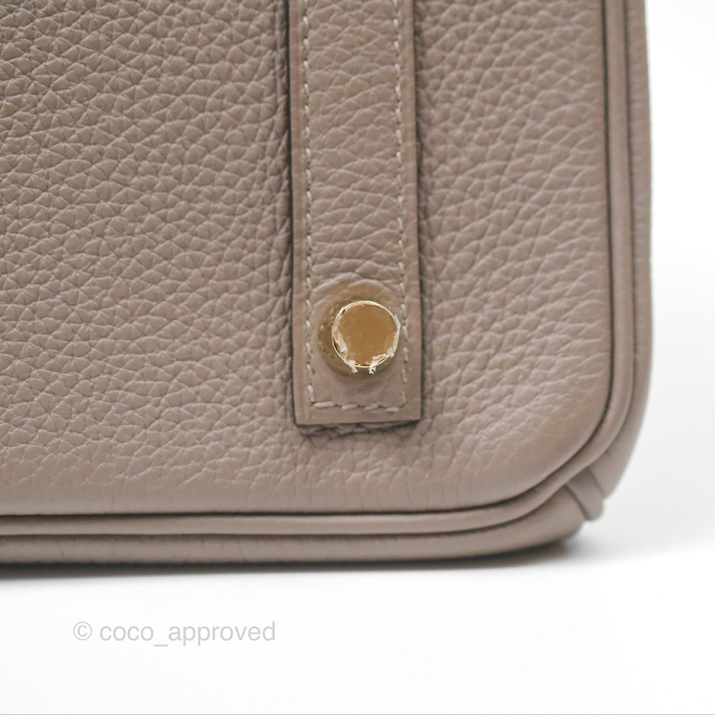 Hermès Birkin 30 Retourne Gris Asphalt M8 Togo Gold Hardware