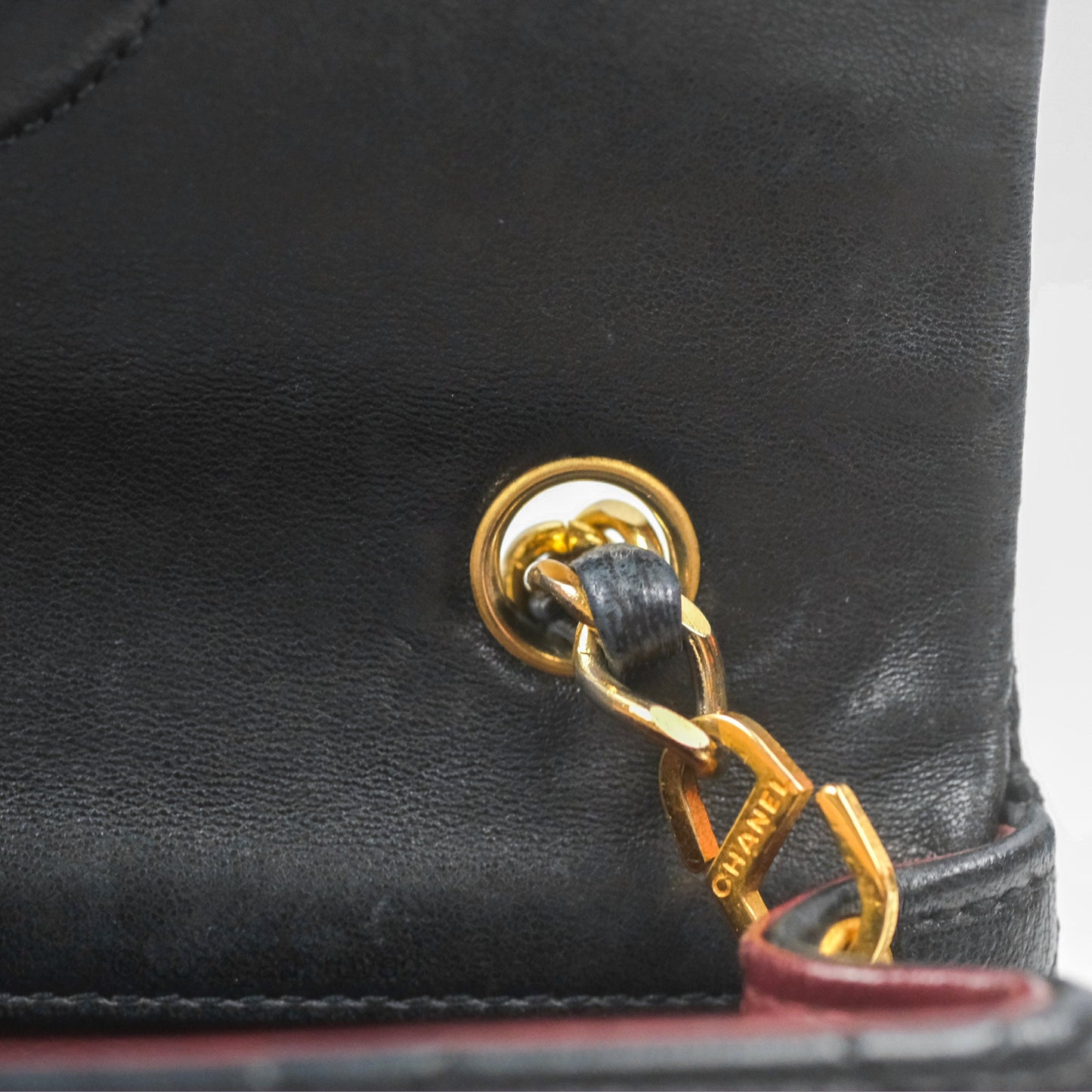 Chanel Vintage Mini Single Full Flap Bag Black Lambskin 24K Gold Hardware