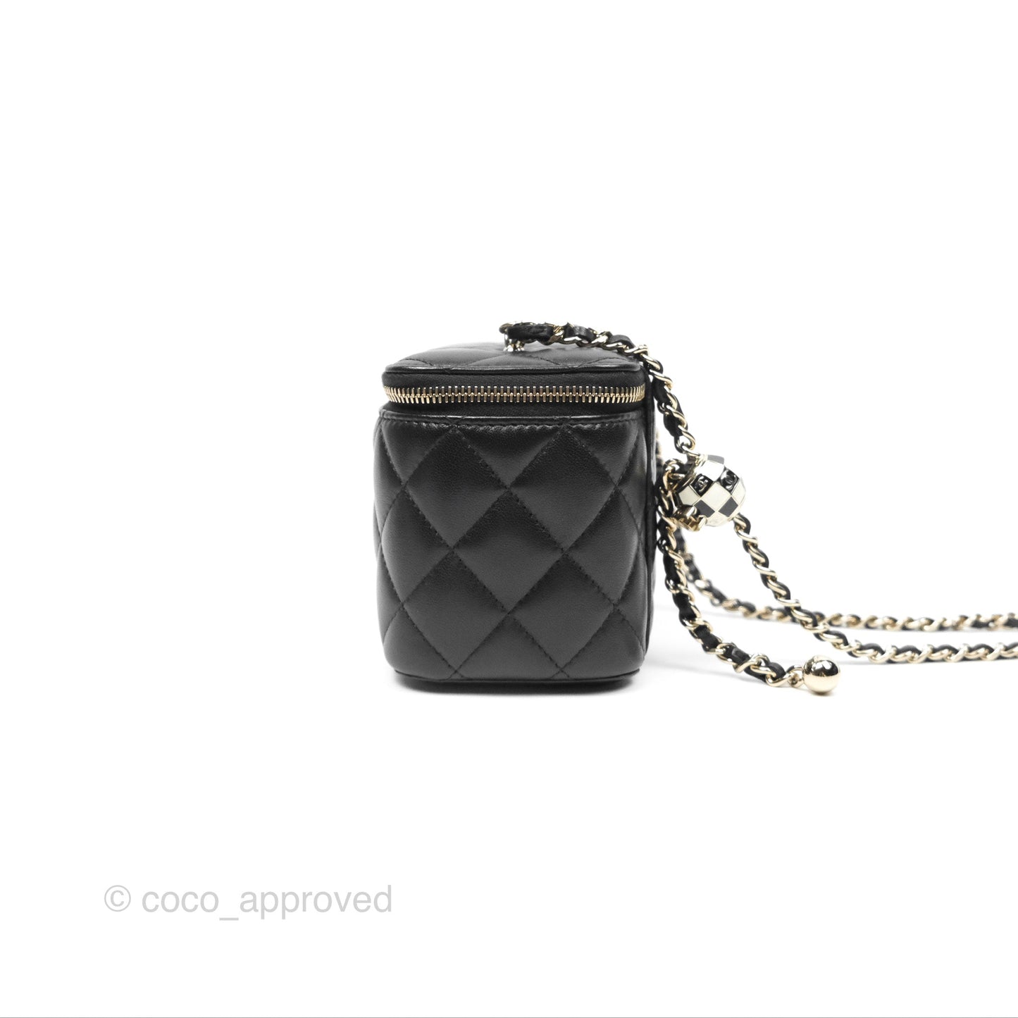 Chanel Ball Crush Vanity with Chain Black Lambskin Gold Hardware