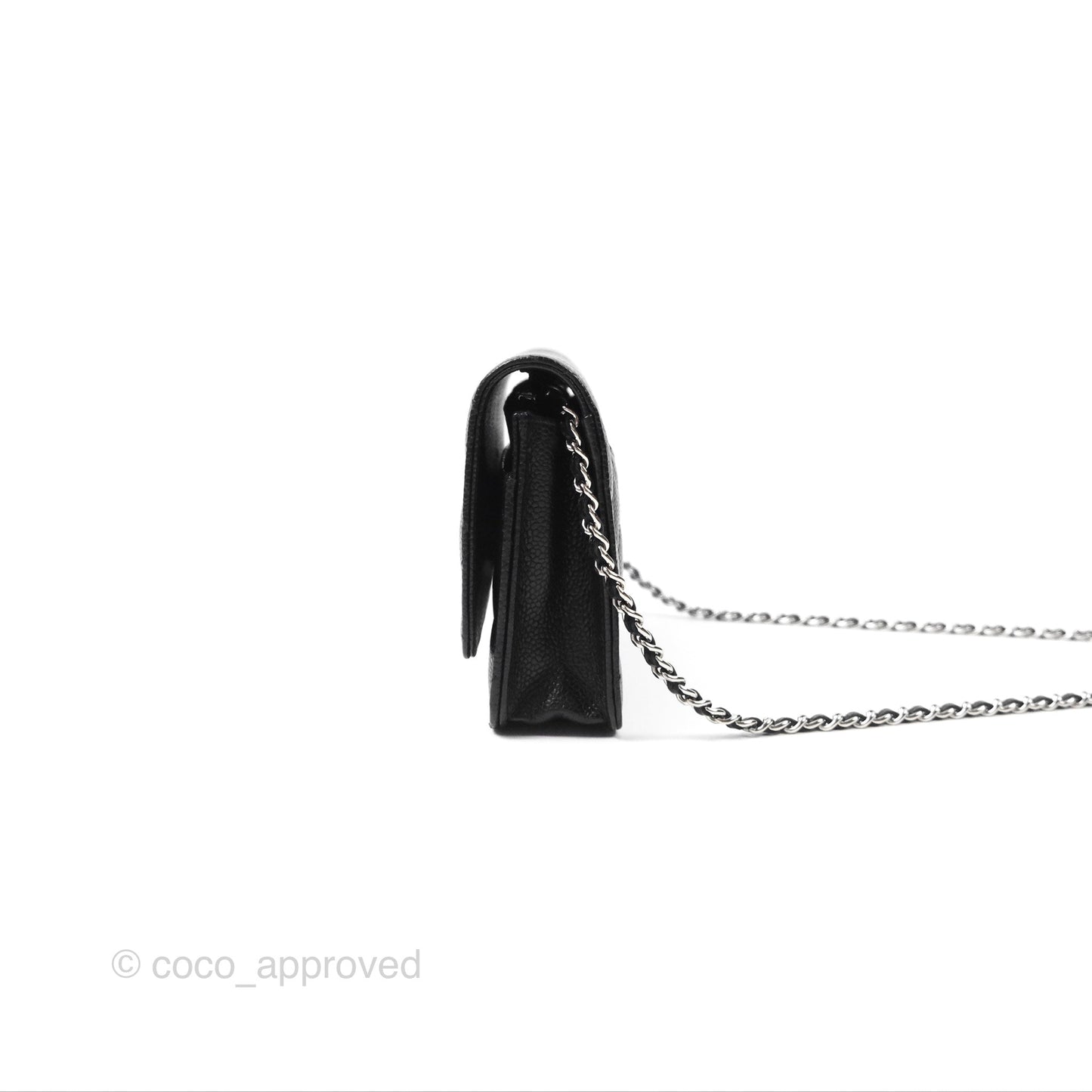 Chanel Quilted Classic WOC Black Caviar Silver Hardware