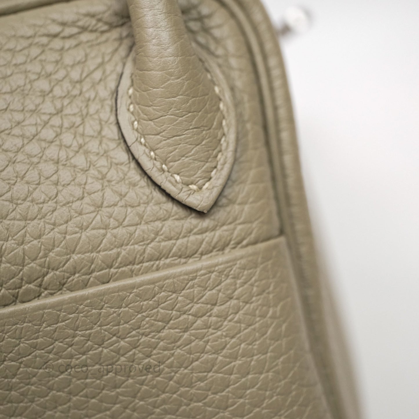 Hermès Mini Lindy 20 Sauge Q1 Clemence Palladium Hardware