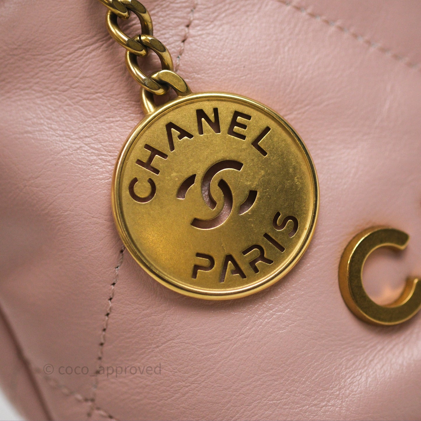 Chanel 22 Mini Bag Light Pink Crumpled Calfskin