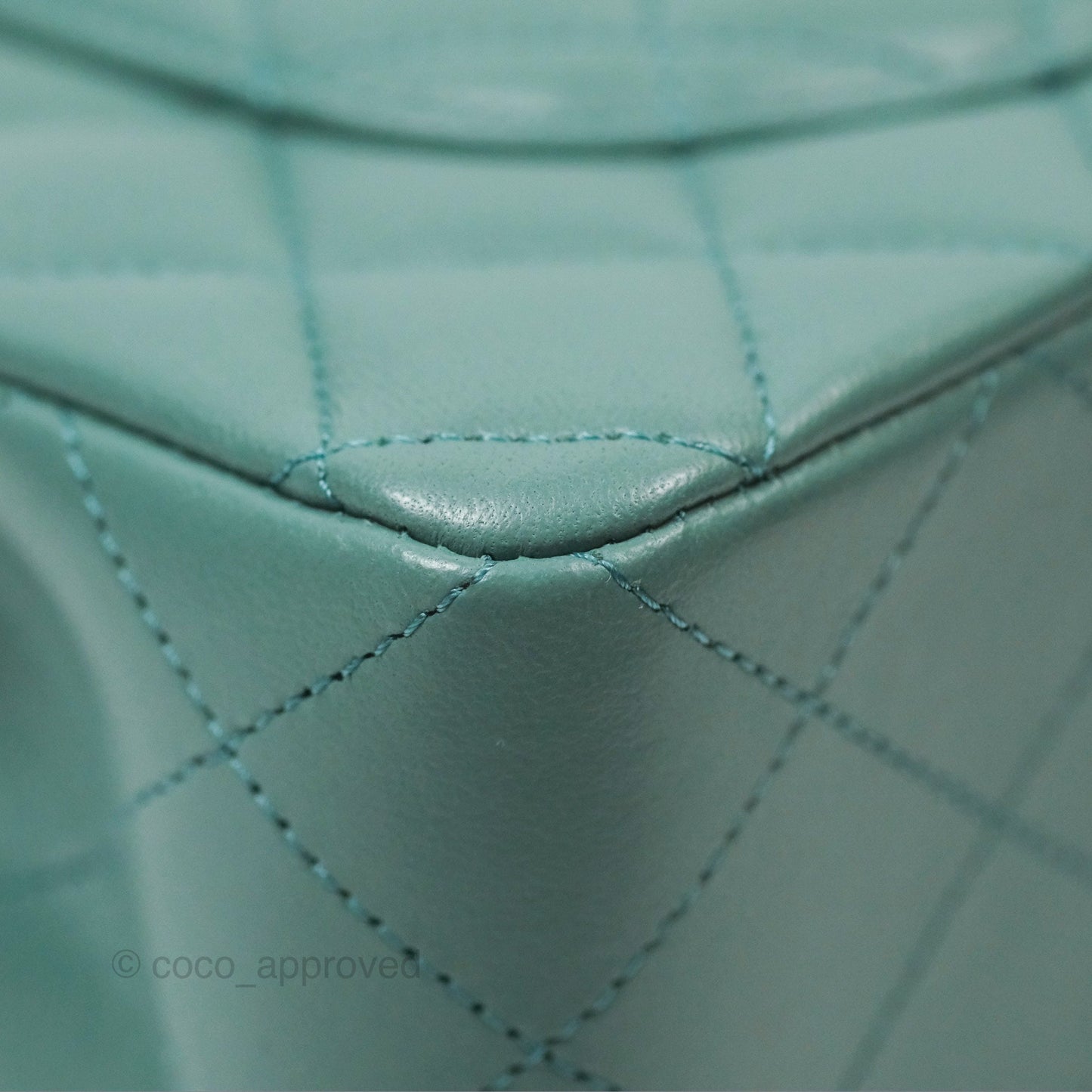 Chanel Small Quilted Classic Flap Dark Tiffany Green Lambskin Gold Hardware