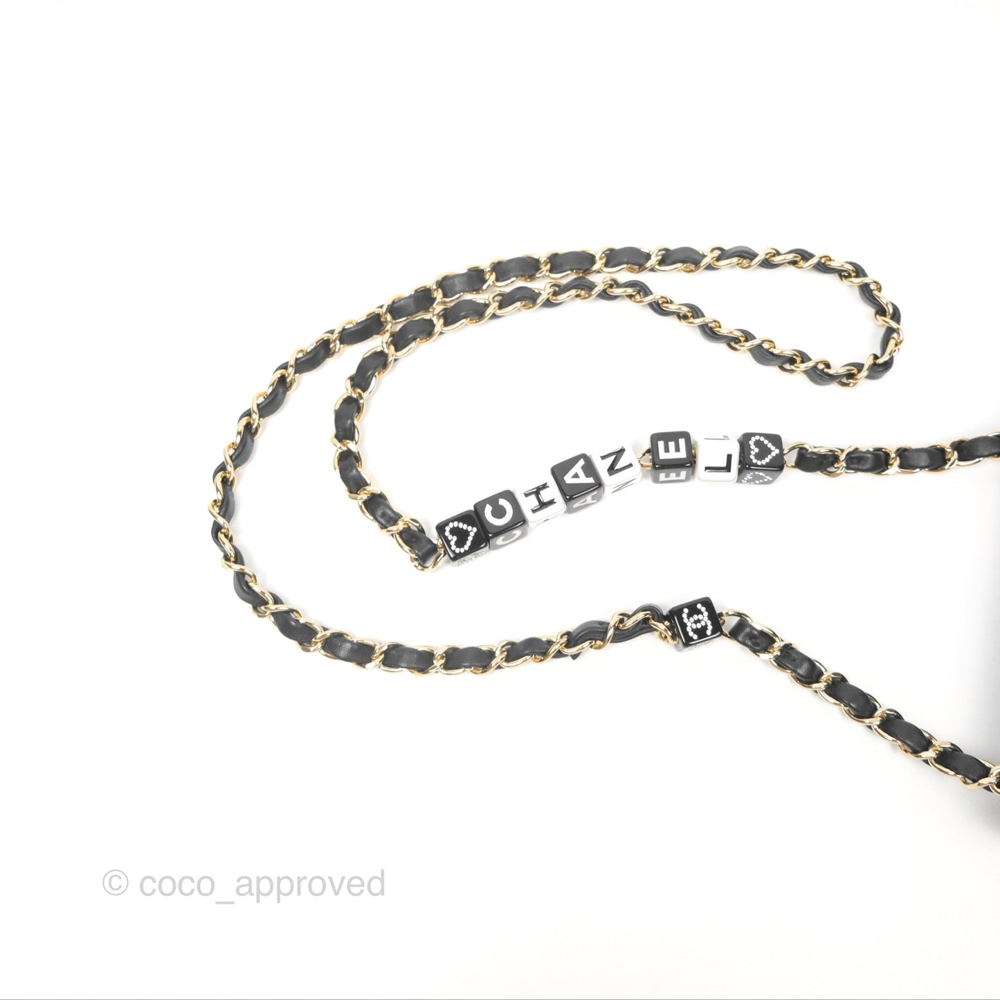 Chanel Mini Monacoco Flap With Dice Logo Chain Lambskin Black Gold Hardware 23C