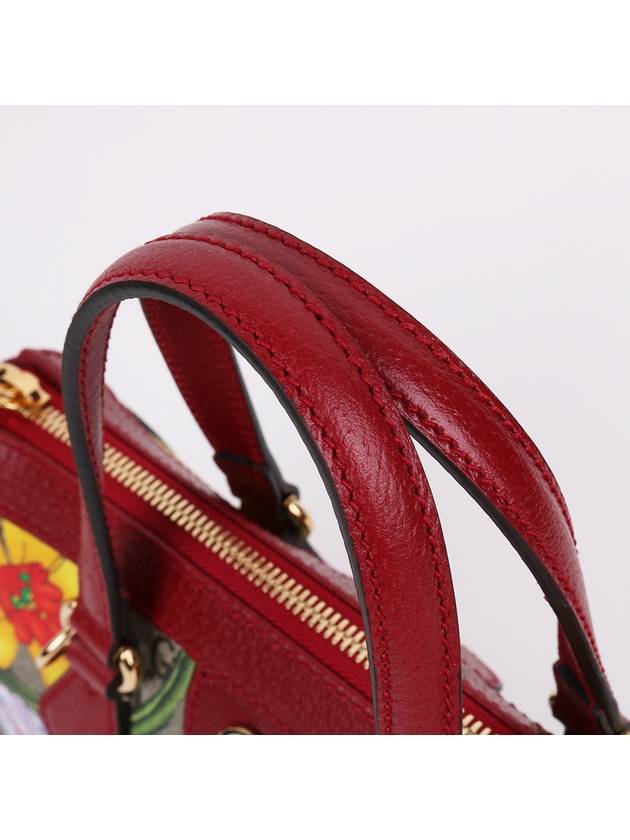 Luxury Gucci Trending 2025 GG gold plated red floral Ophidia shoulder bag 547551
