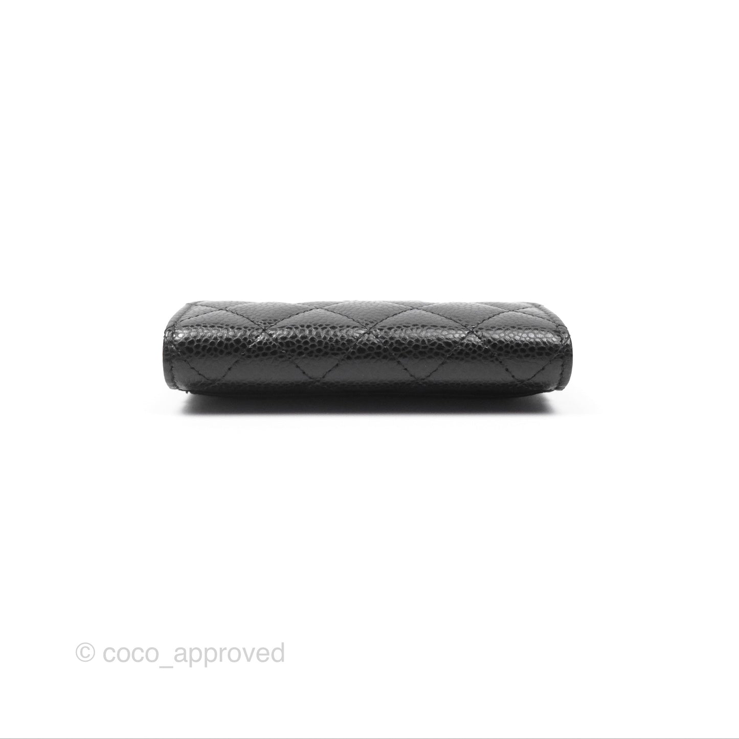 Chanel Quilted Flap Card Holder Caviar Black Gold Hardware