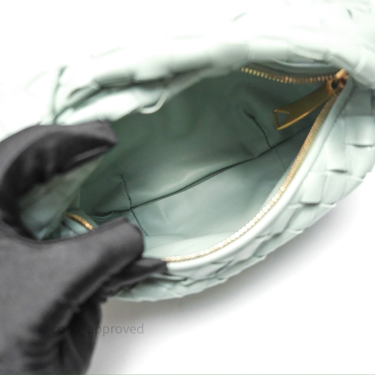 Bottega Veneta Mini Jodie Bag Intrecciato Green Lambskin Gold Hardware⁣⁣