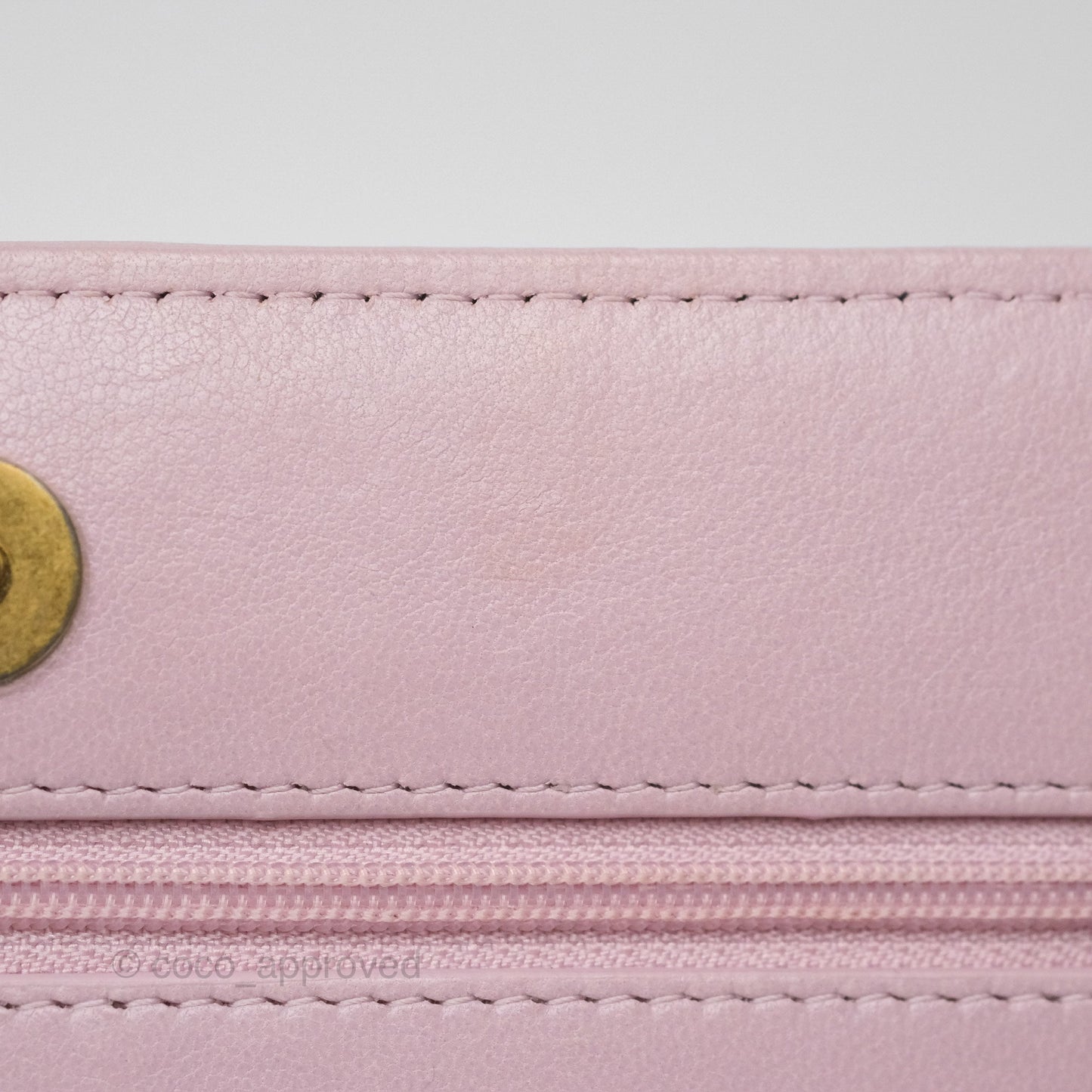 Chanel 19 Wallet on Chain WOC Light Pink Lambskin Mixed Hardware