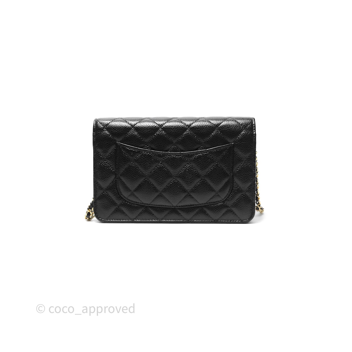 Chanel Quilted WOC Black Caviar Gold Hardware