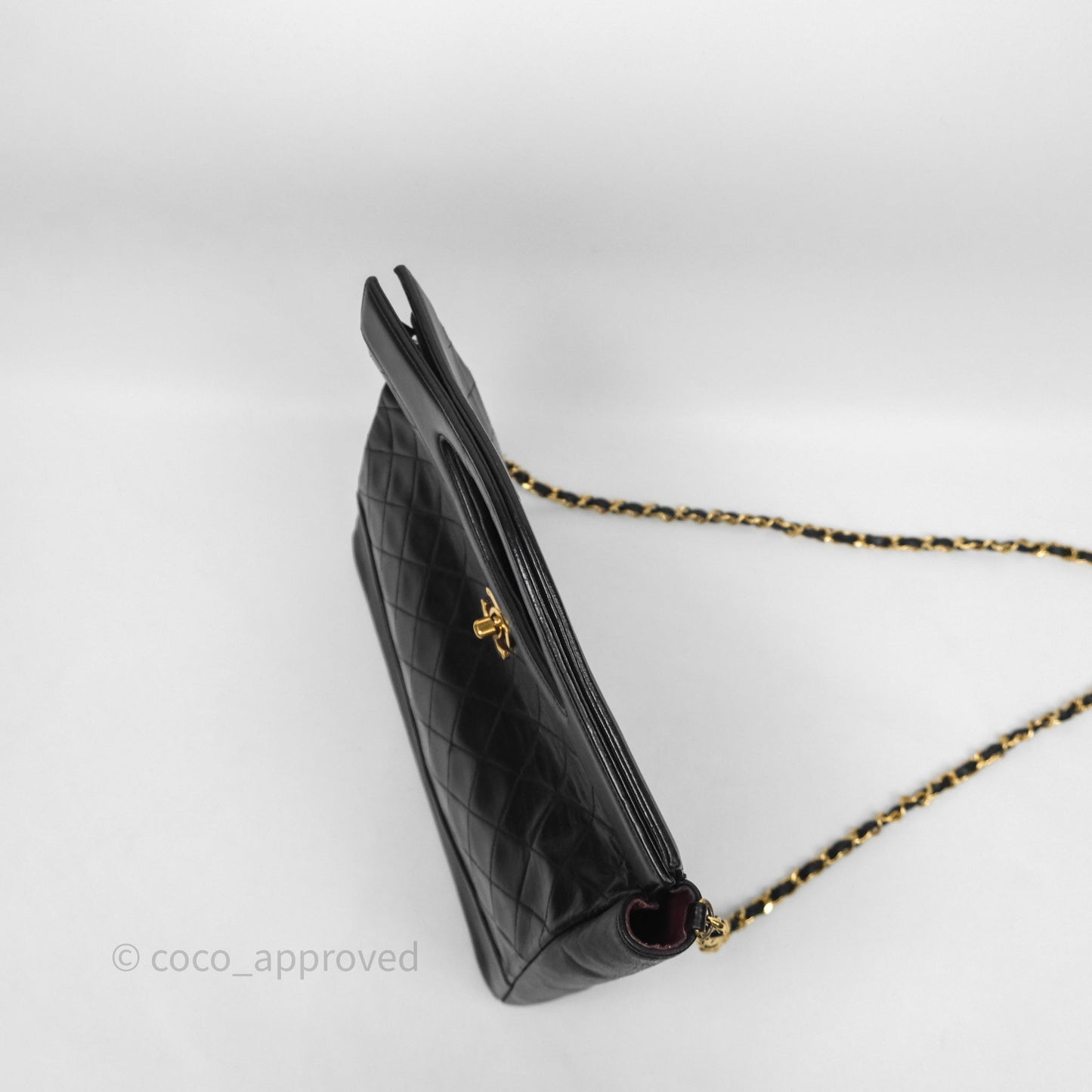 Chanel Vintage 31 Small Bag Black Lambskin 24K Gold Hardware