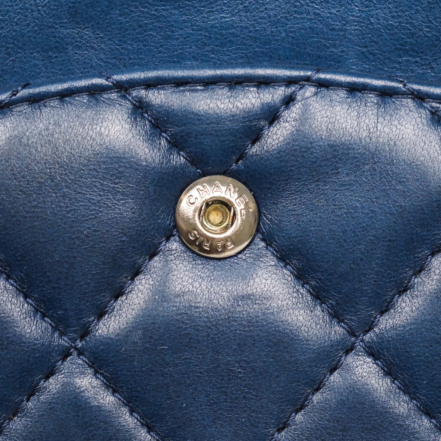 Chanel Reissue 227 Quilted Navy Lambskin Ruthenium Hardware