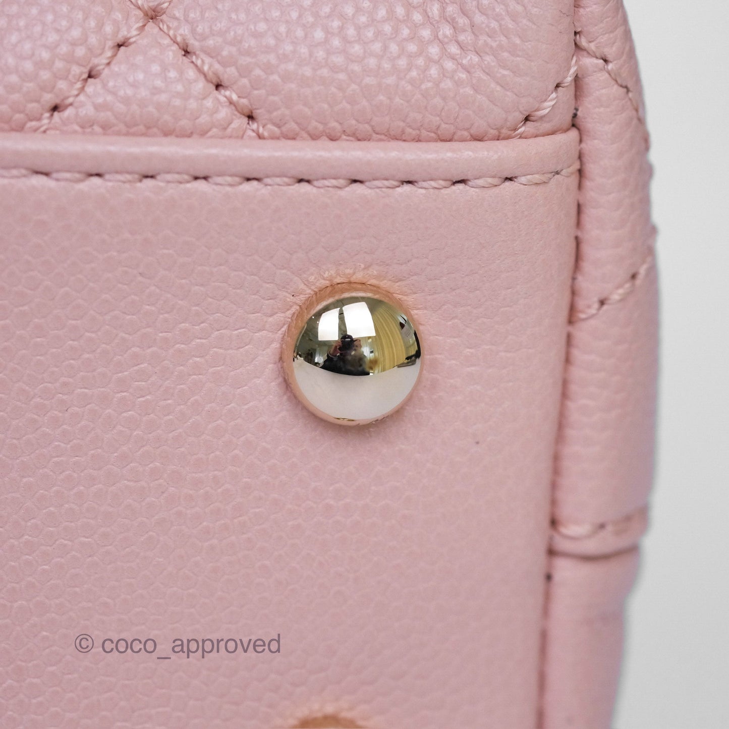 Chanel Small Coco Handle Pink Caviar Gold Hardware