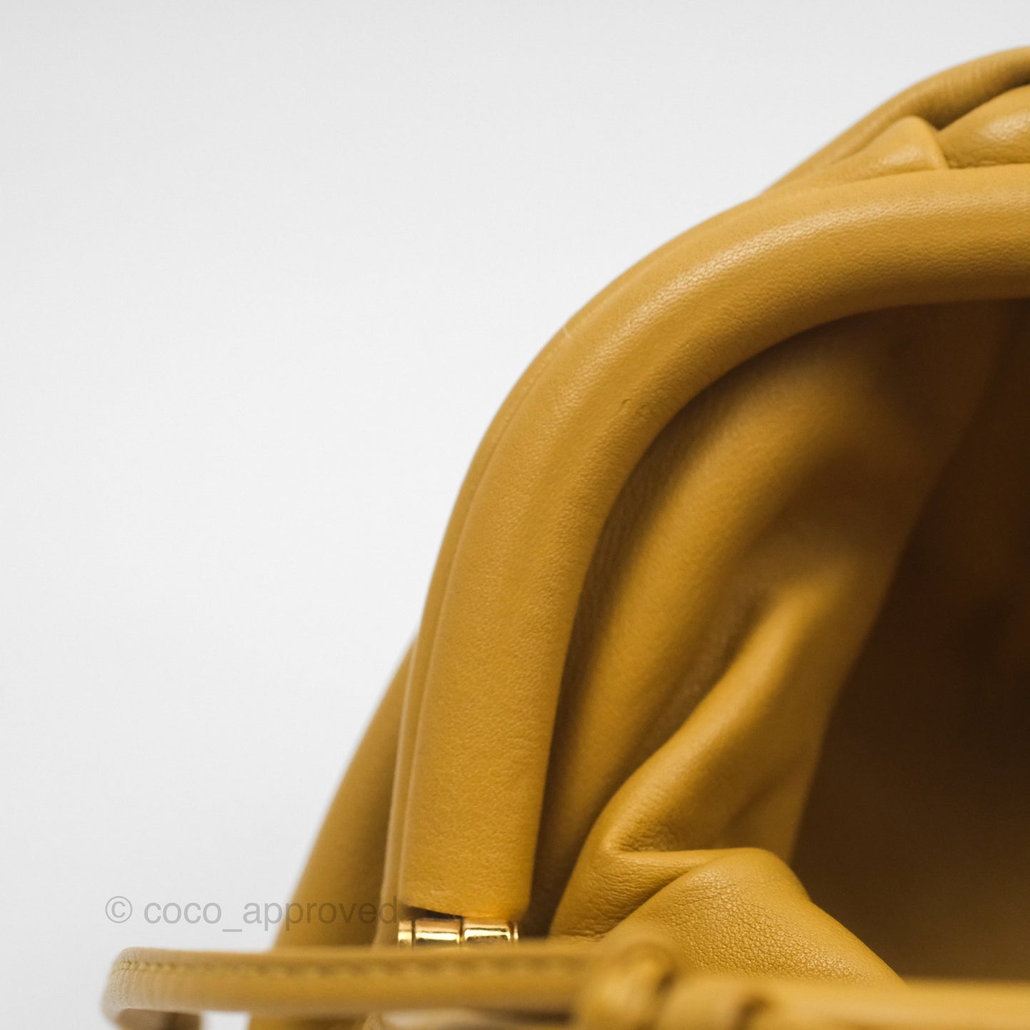 Bottega Veneta The Mini Pouch Mustard Calfskin