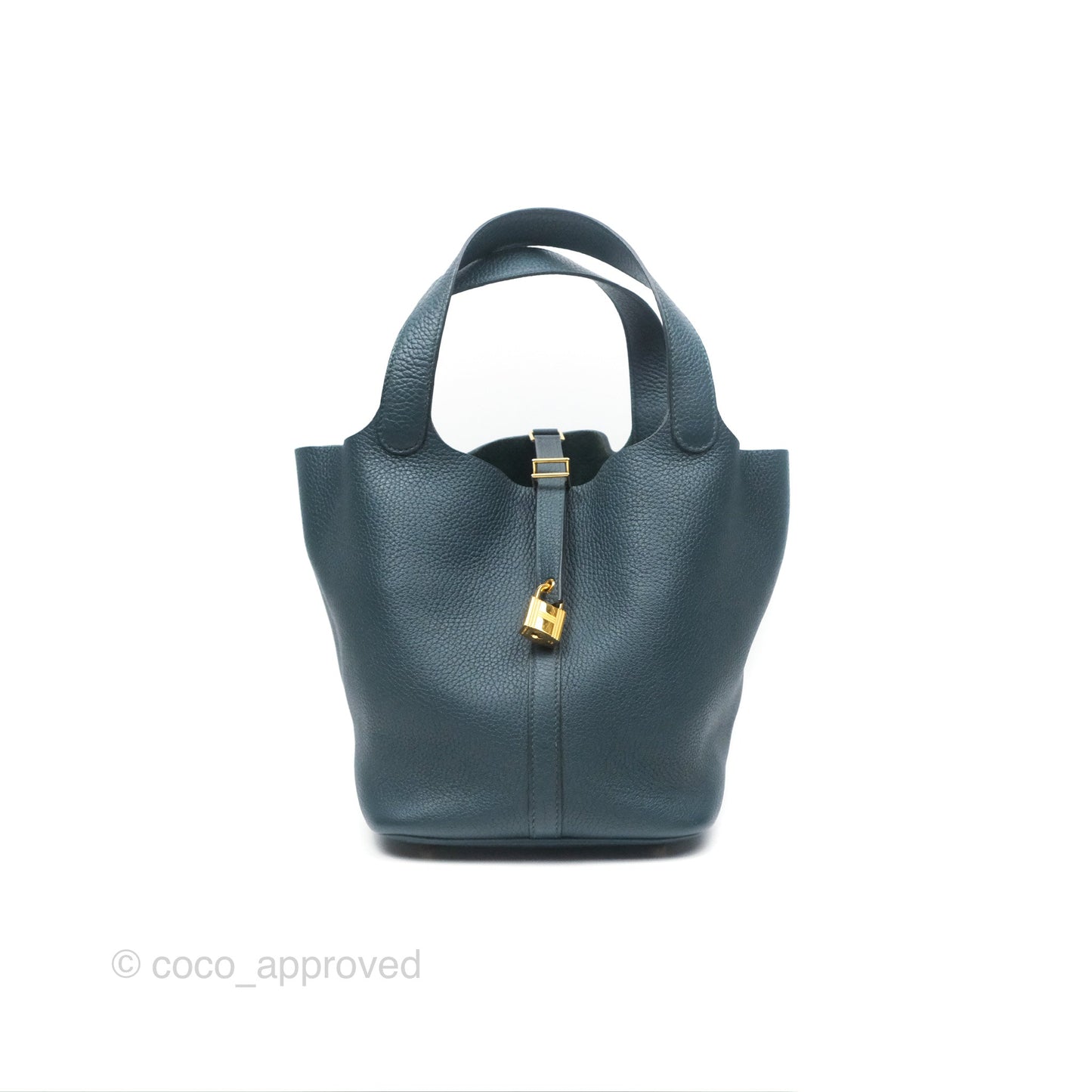 Hermès Picotin 22 Vert Cypress 6O Clemence Gold Hardware