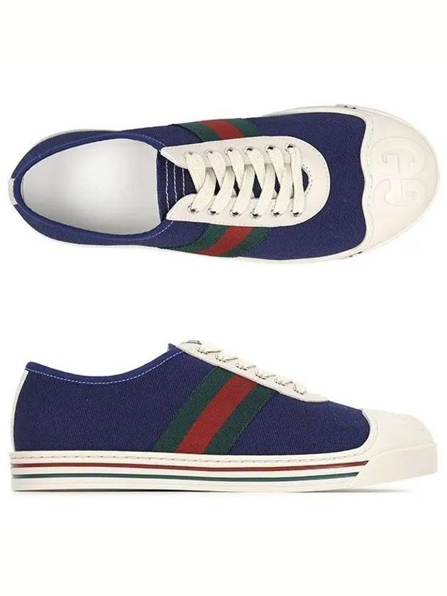 Luxury Gucci Trending 2025 Kids Web Sneakers Navy