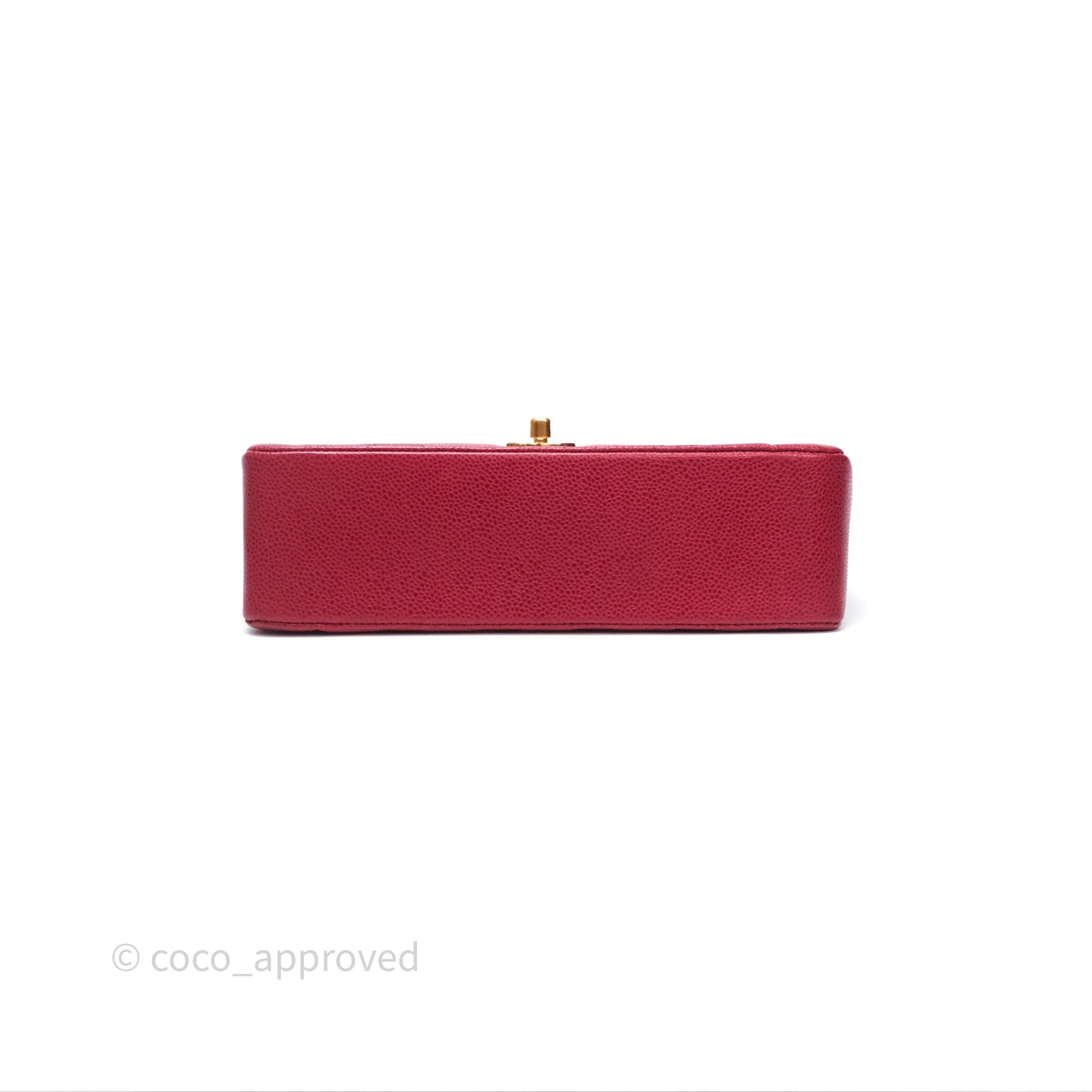 Chanel Medium Vintage Quilted Classic Diana Flap Bag Red Caviar 24K Gold Hardware