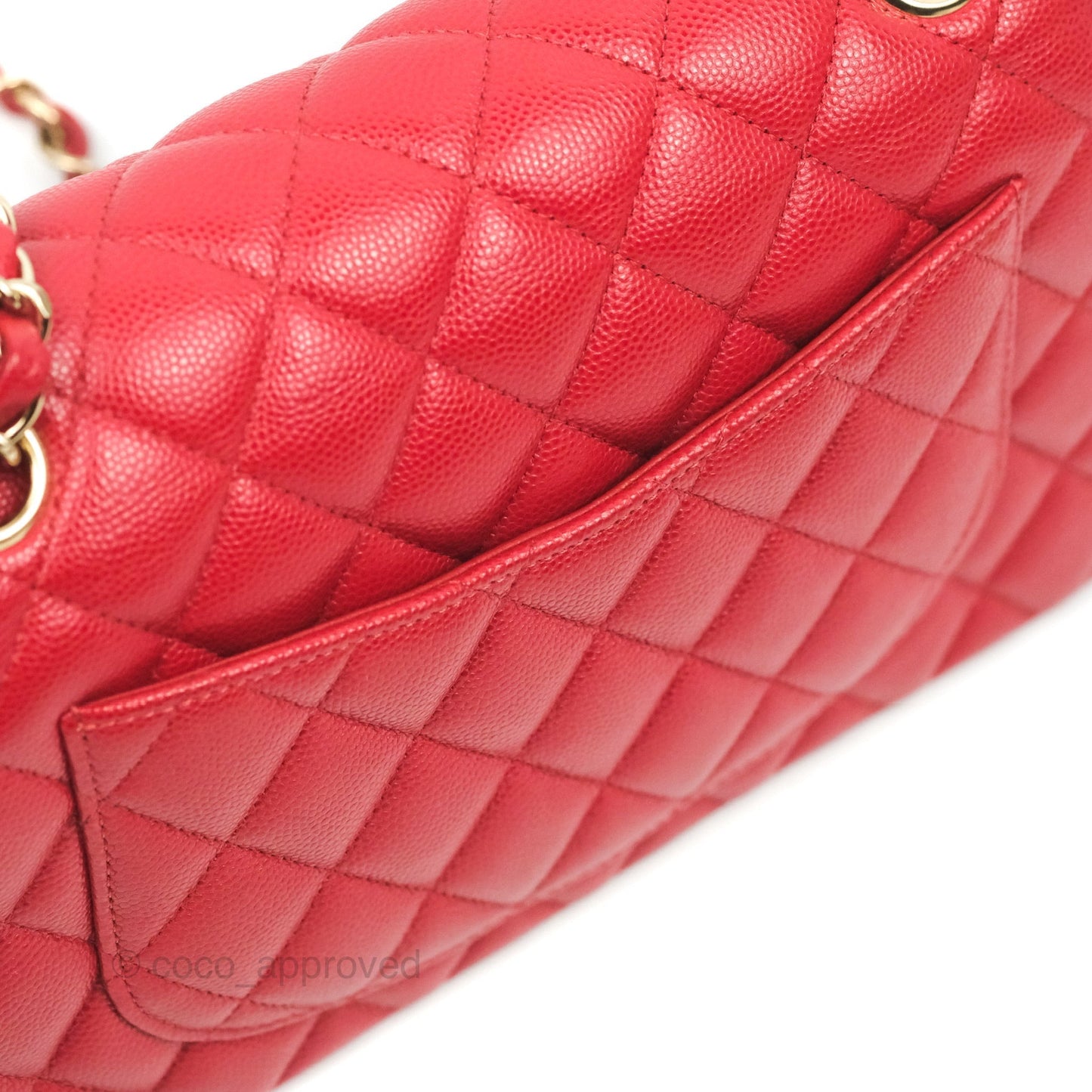 Chanel Classic Small S/M Flap Red Caviar Gold Hardware