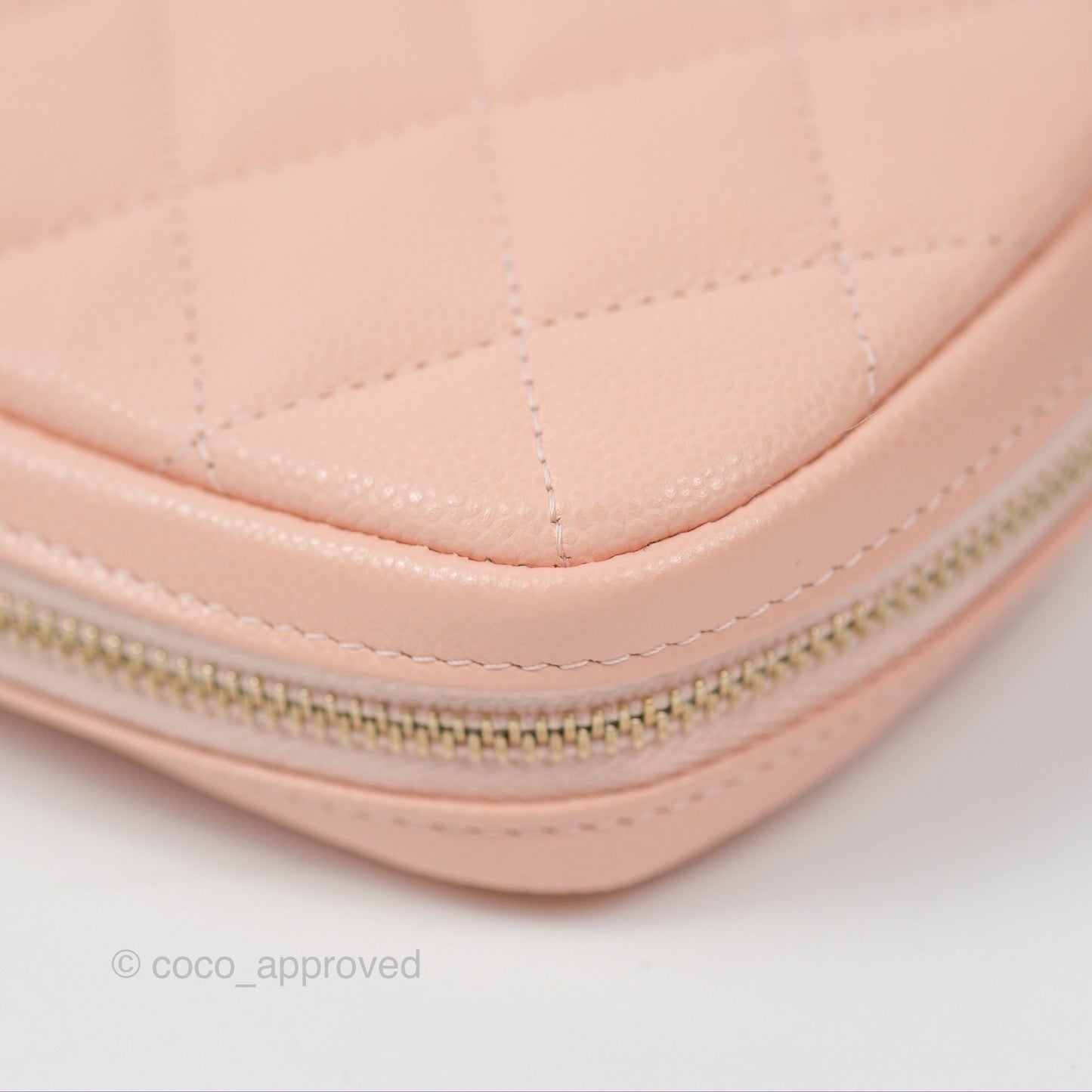 Chanel Small Classic Pouch Light Beige Caviar Gold Hardware