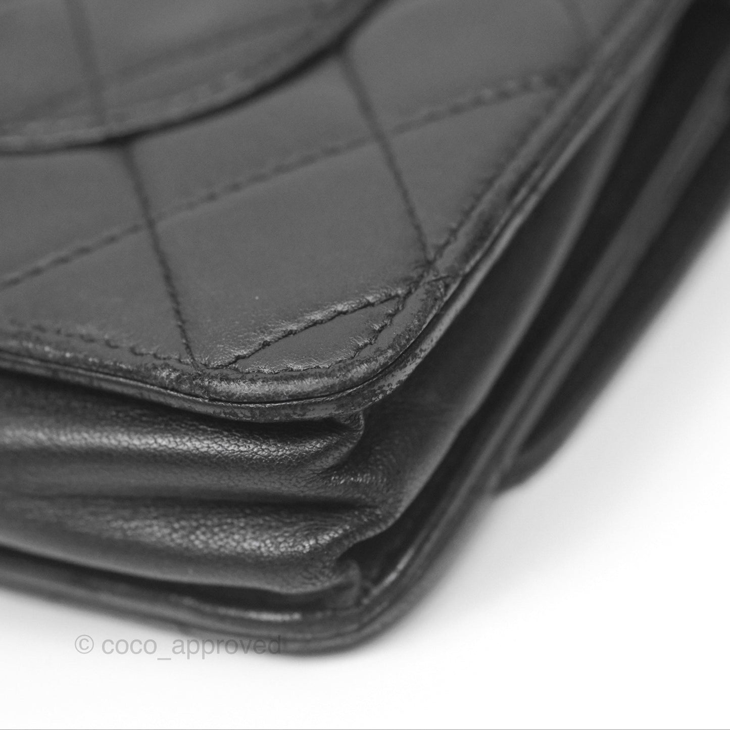 Chanel Quilted Wallet on Chain WOC Black Lambskin Palladium Hardware