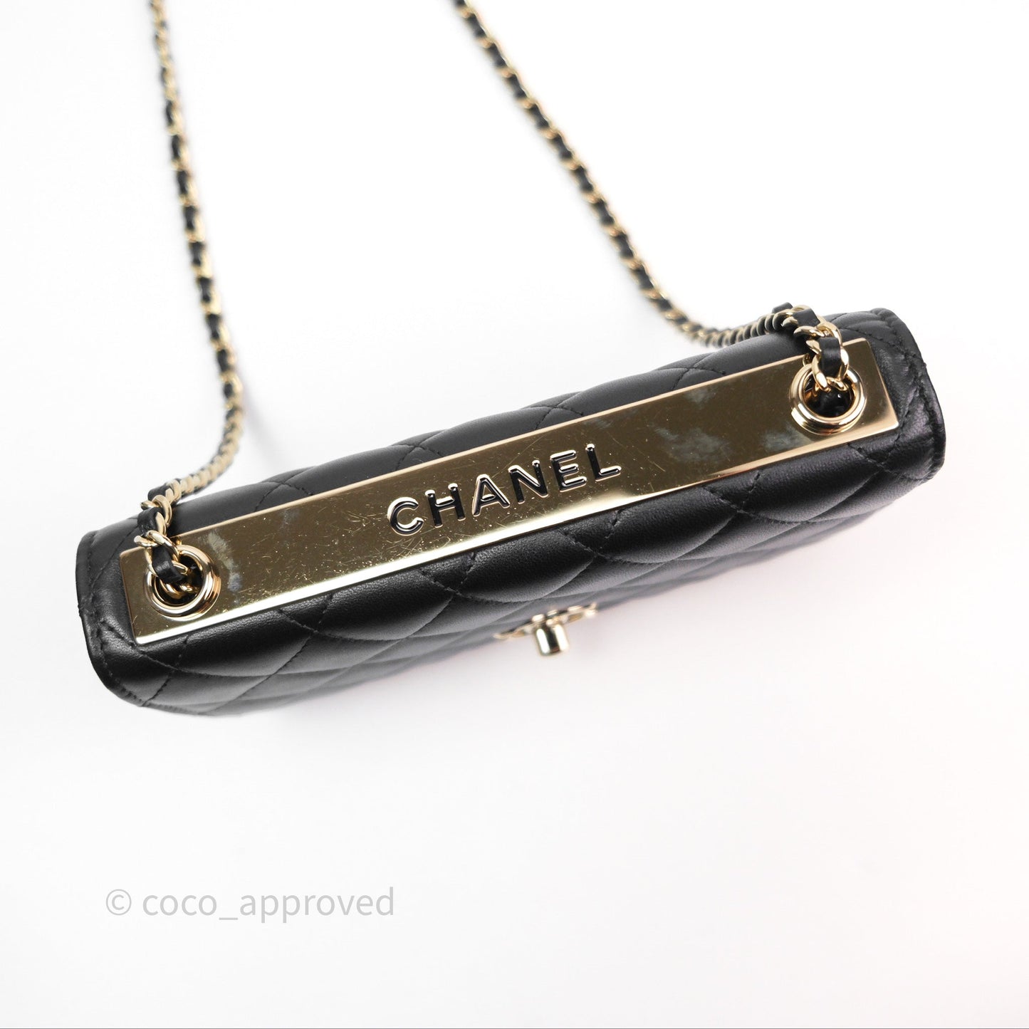 Chanel Trendy CC WOC Wallet on Chain Black Lambskin Gold Hardware