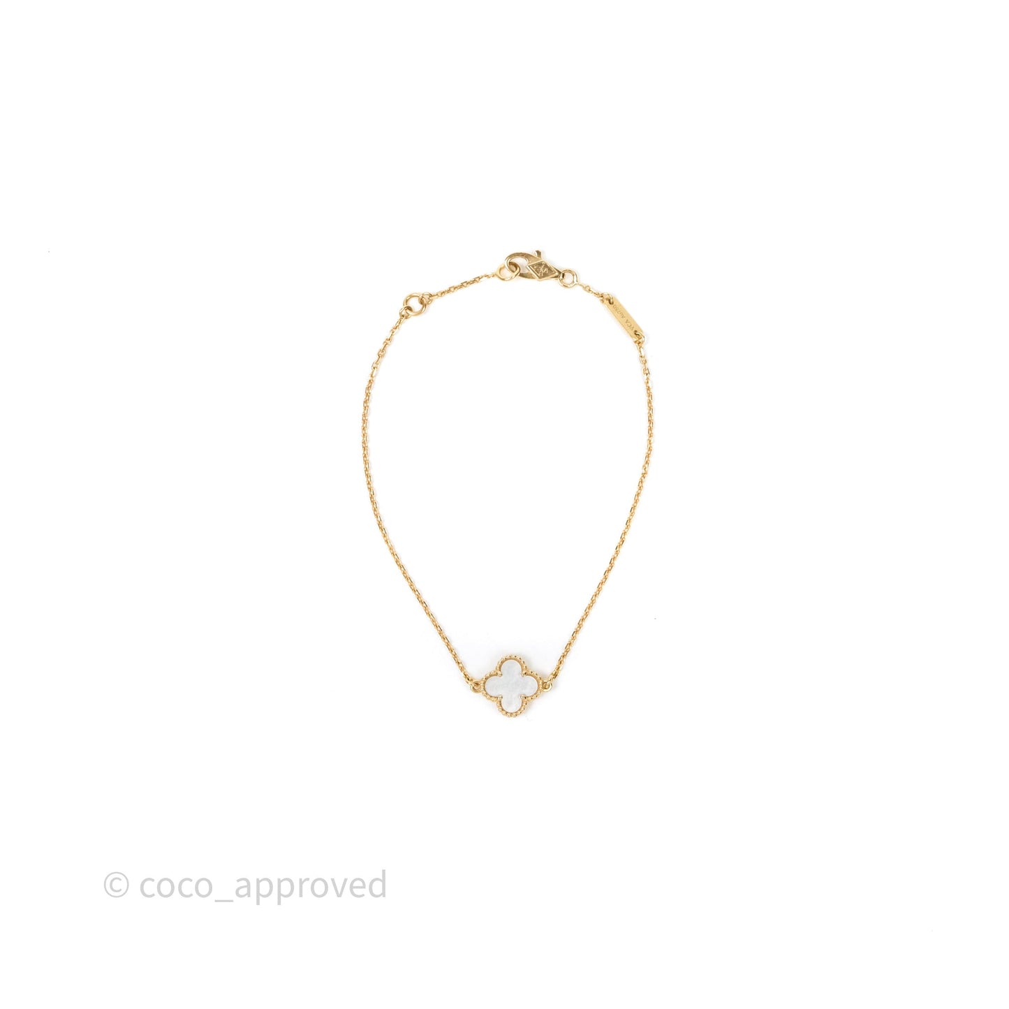 Van Cleef & Arpels Sweet Alhambra Pendant Bracelet White Mother-of-pearl Gold