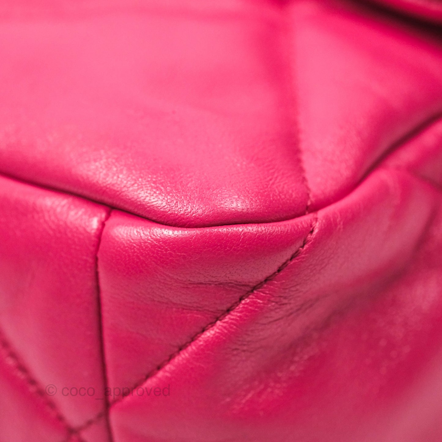 Chanel 19 Large (Medium) Dark Pink Goatskin Mixed Hardware