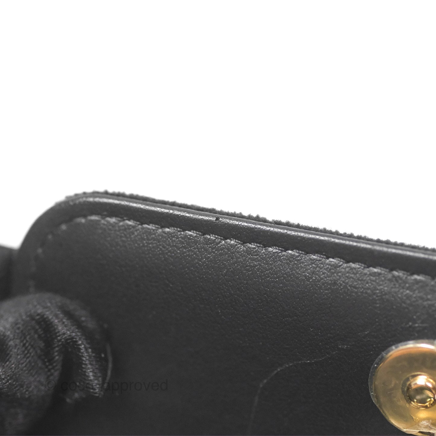 Chanel Crystals Pearl Crush Mini Belt Bag with Chain Black Velvet Gold Hardware
