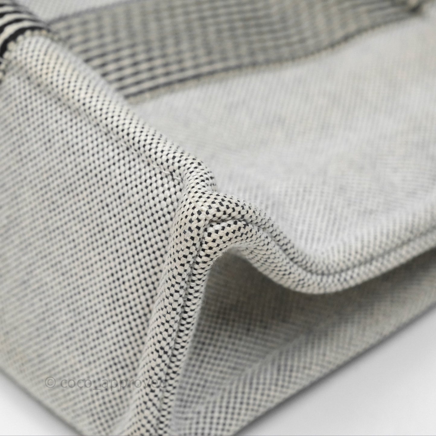 Hermès Herline Tote Bag Grey Canvas Palladium Hardware