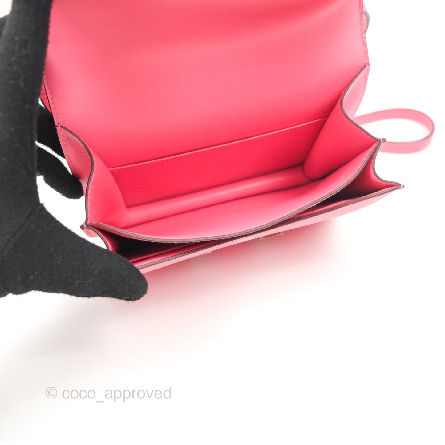 Hermès Constance Mini 18 Rose Azalee Evercolor Palladium Hardware