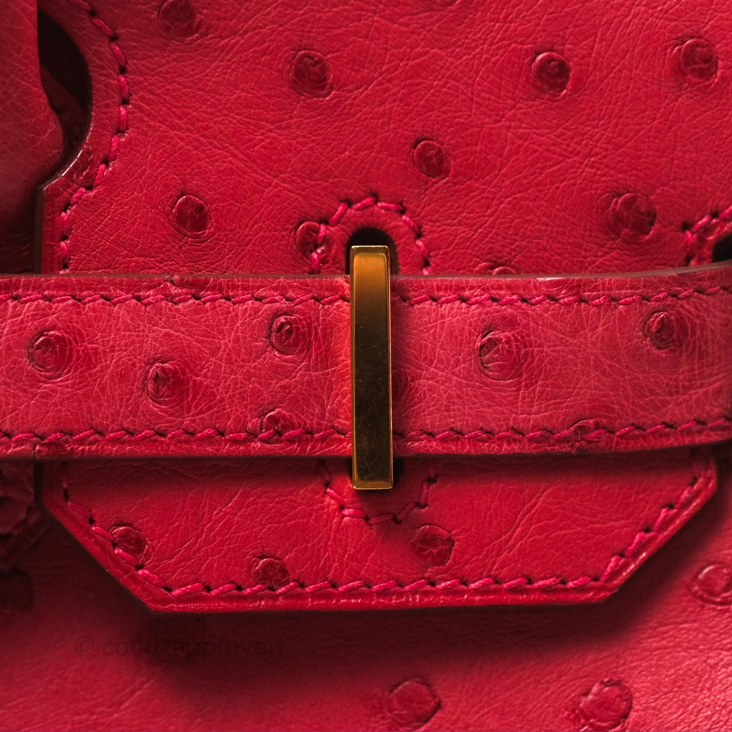 Hermès Birkin Retourne 30 Bougainvillea Ostrich Gold Hardware