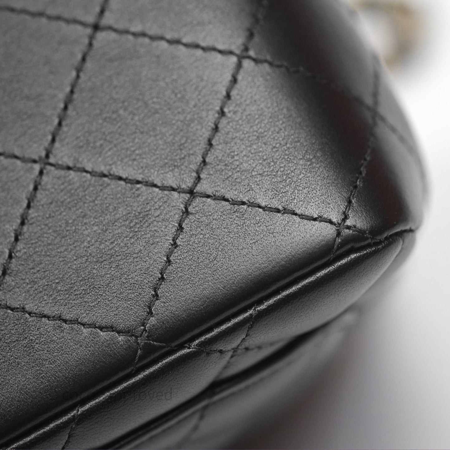 Chanel Mini Square Flap Quilted Black Lambskin Gold Hardware