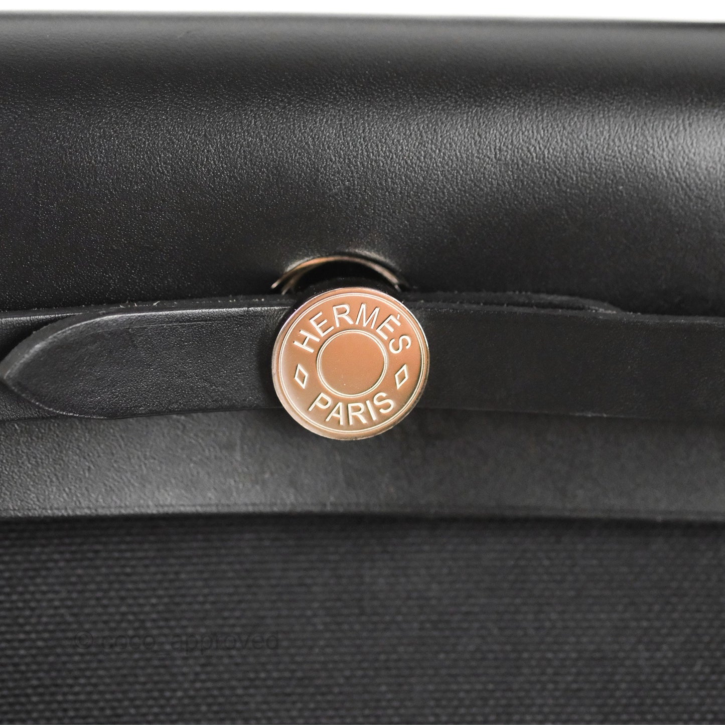 Hermès Herbag Zip 31 Retourne Black Canvas Palladium Hardware