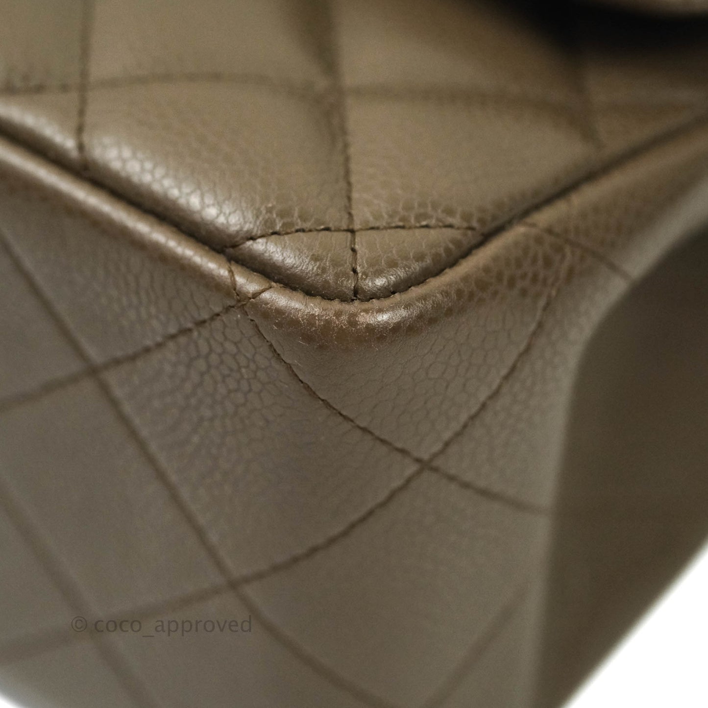 Chanel Jumbo Double Flap Taupe Caviar Silver Hardware⁣⁣
