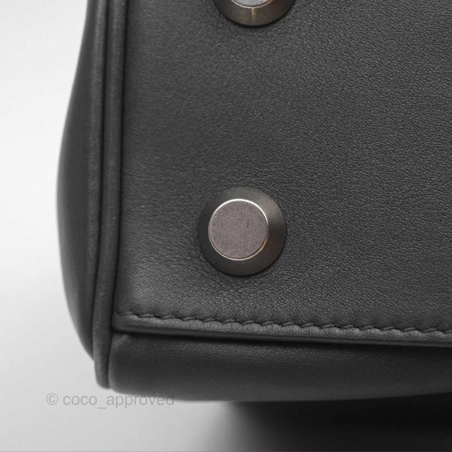 Balenciaga Rodeo Mini in Grey Smooth Calfskin Antique Silver Hardware