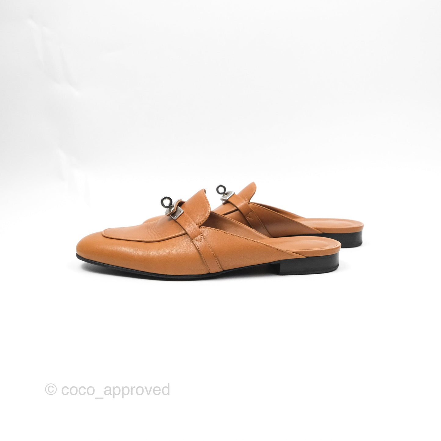 Hermès Oz Mules Calfskin Naturel Palladium Hardware