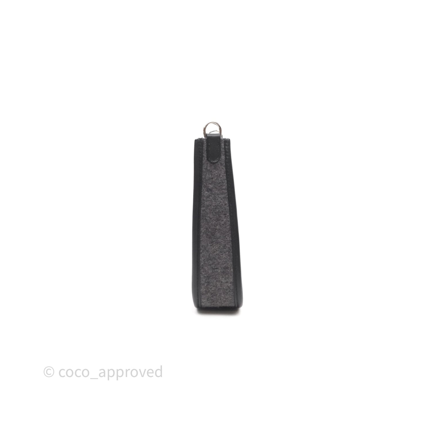 Hermès Mini Evelyne 16 Graphite 88 / Noir 89 Wool Swift Palladium Hardware